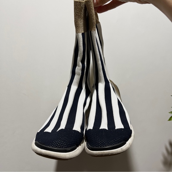Acne Studios black white stripe sock sneakers - Picture 3 of 10